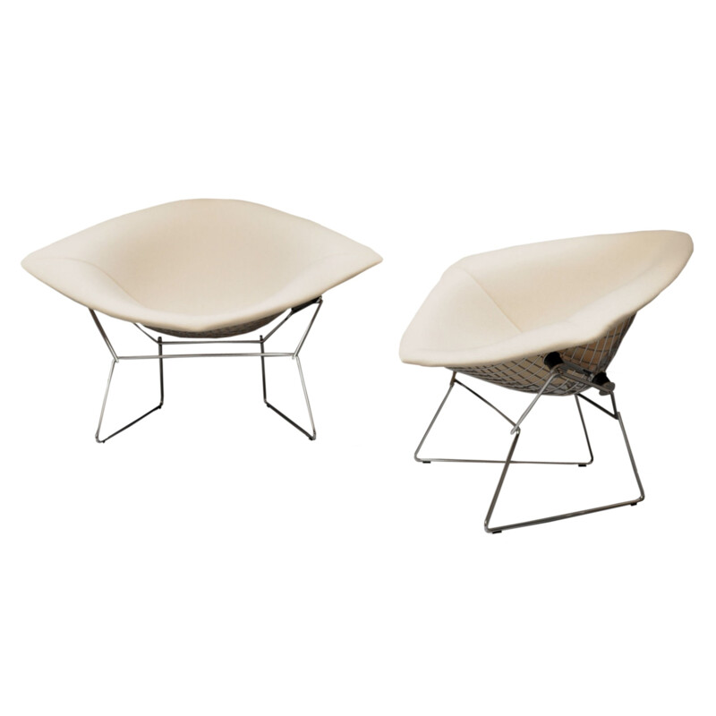 Pair of Diamond lounge chairs, Harry BERTOIA - 1950s