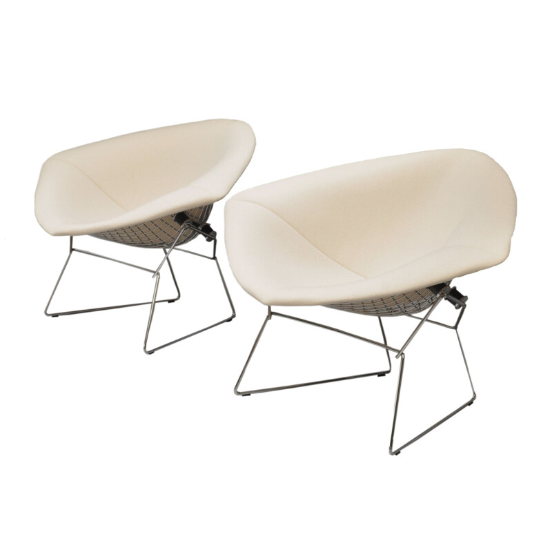 Pair of Diamond lounge chairs, Harry BERTOIA - 1950s