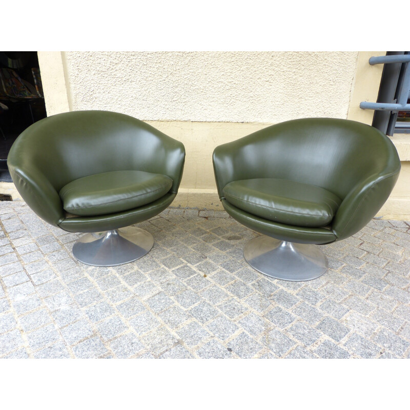 Pair of vintage armchairs, SOUPLINA - 1970s