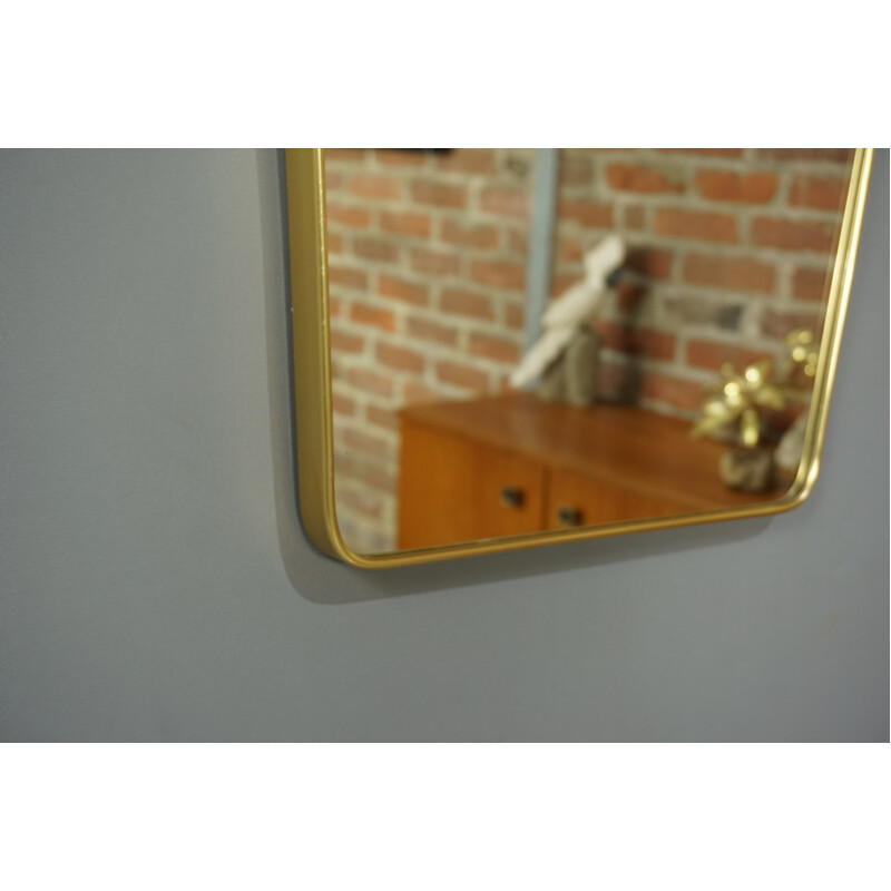 Miroir retroviseur XL vintage en laiton