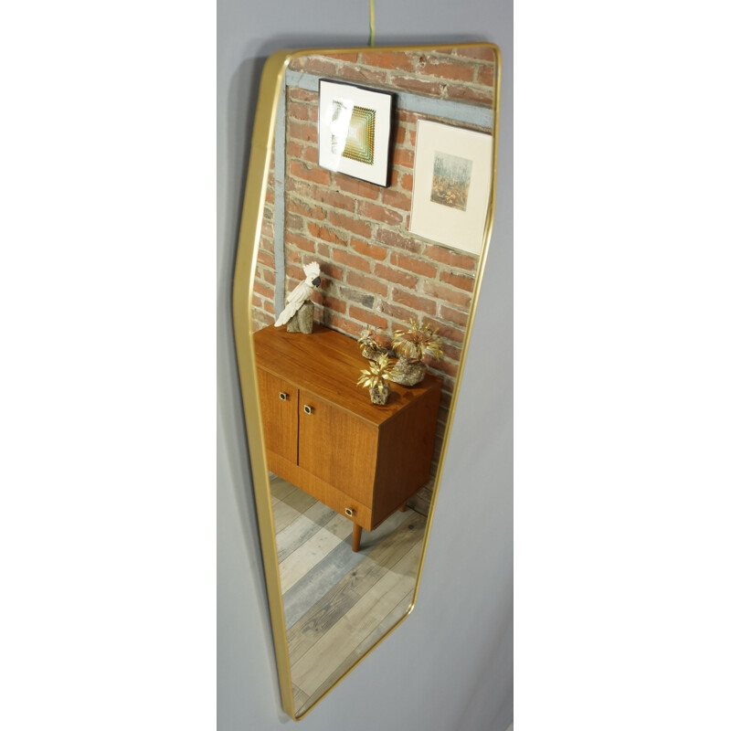 Miroir retroviseur XL vintage en laiton