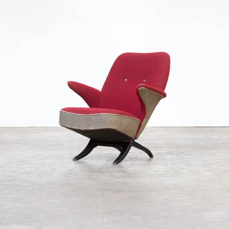 Vintage "penguin" lounge chair by Theo Ruth for Artifort