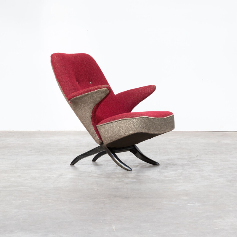 Chaise lounge vintage "pingouin" par Theo Ruth pour Artifort
