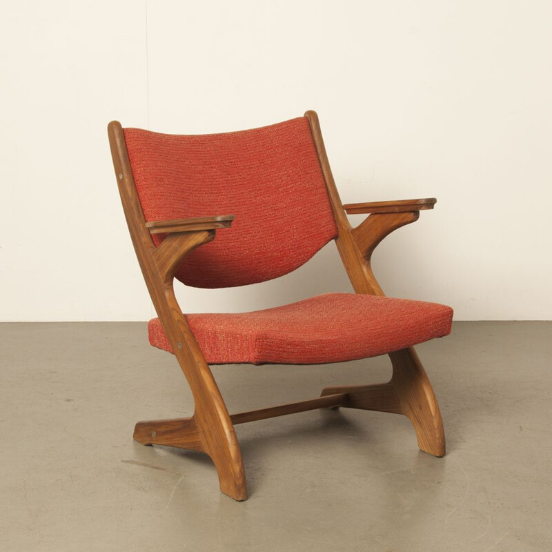 Vintage armchair in solid teak