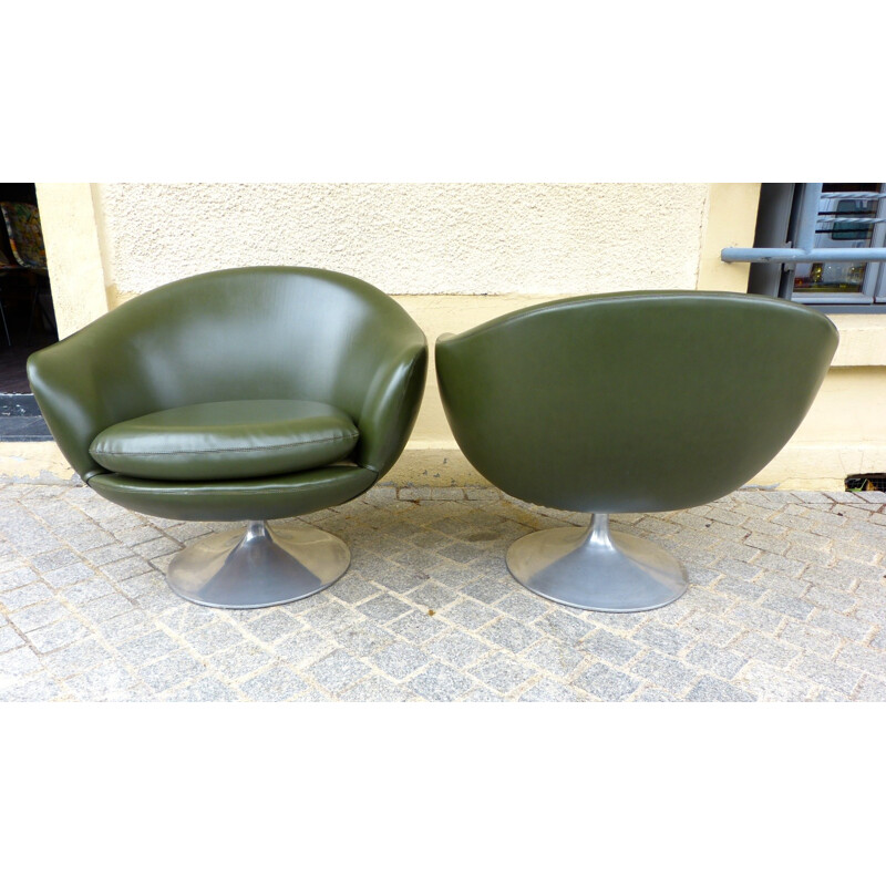 Pair of vintage armchairs, SOUPLINA - 1970s