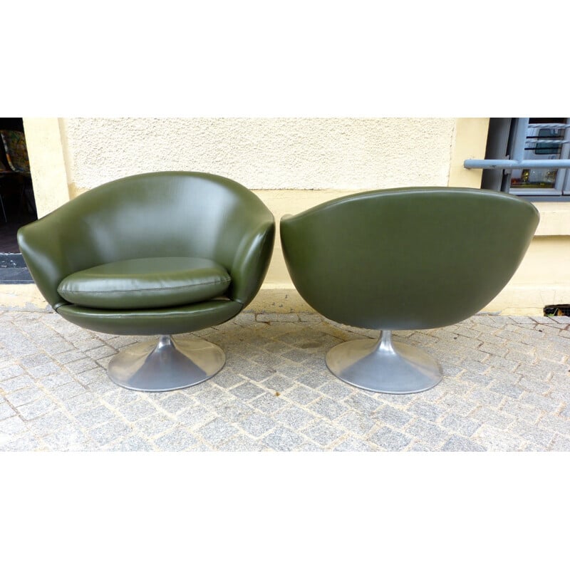 Paire de fauteuils vintage SOUPLINA - années 70