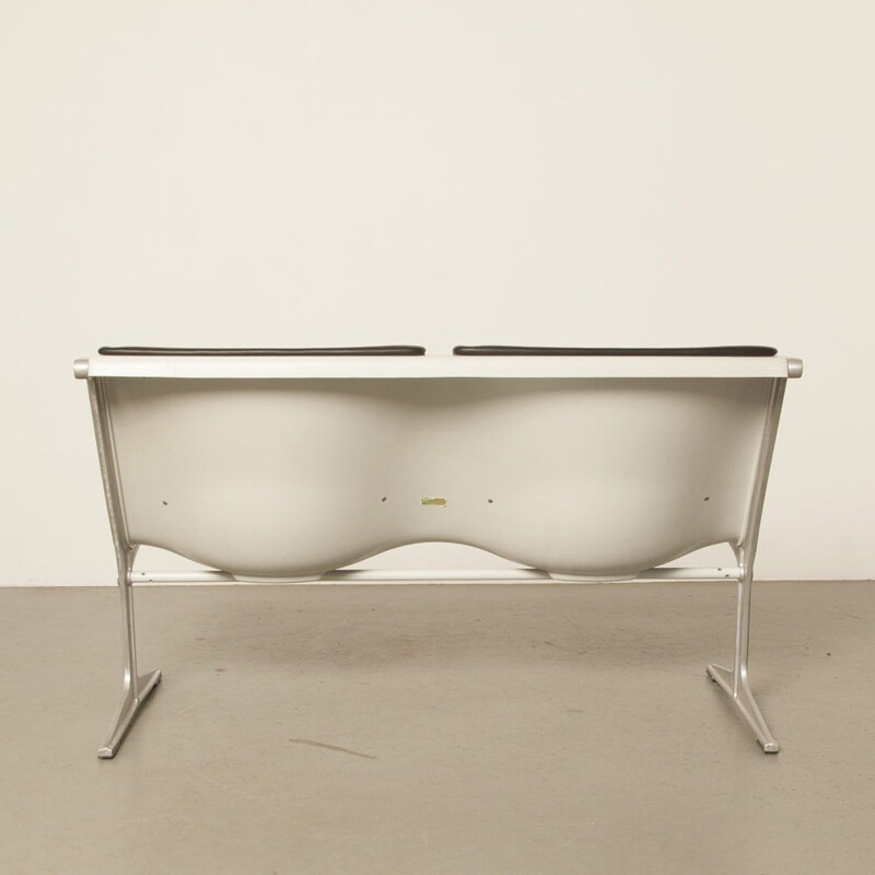 Vintage Olympic bench in aluminum and polyester Friso Kramer