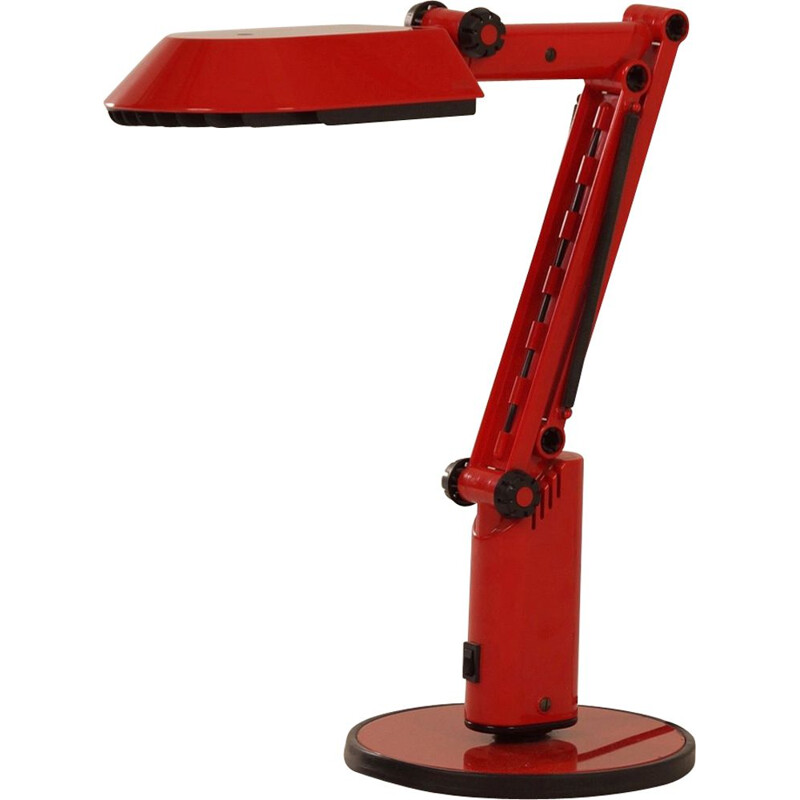 Vintage red desk lamp by Ahlstrom and Ehrich Design for Fagerhults