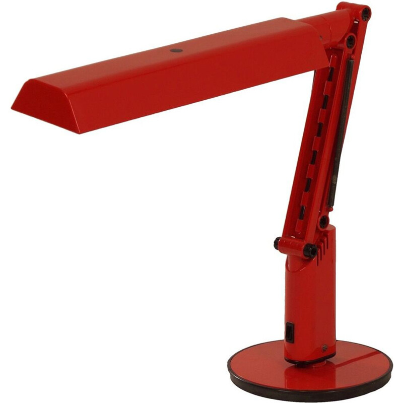 Vintage red "Lucifer" Desk Lamp by Fagerhults