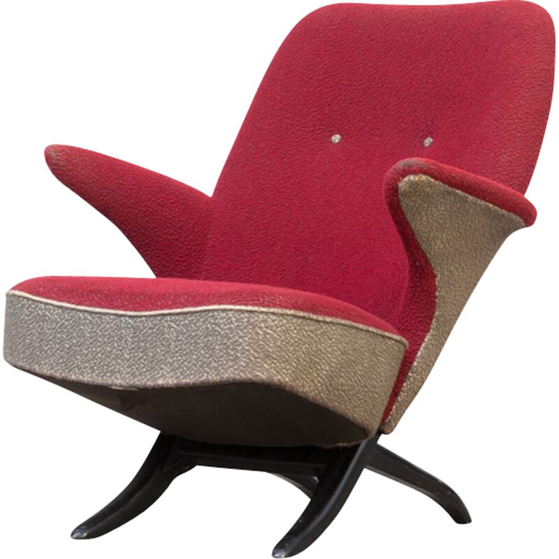 Vintage "penguin" lounge chair by Theo Ruth for Artifort