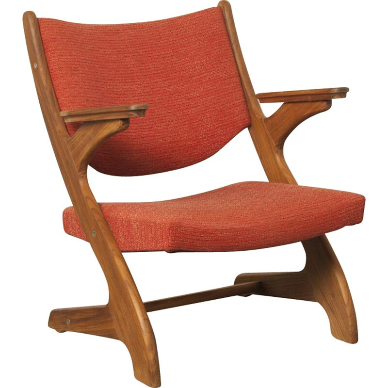 Vintage armchair in solid teak