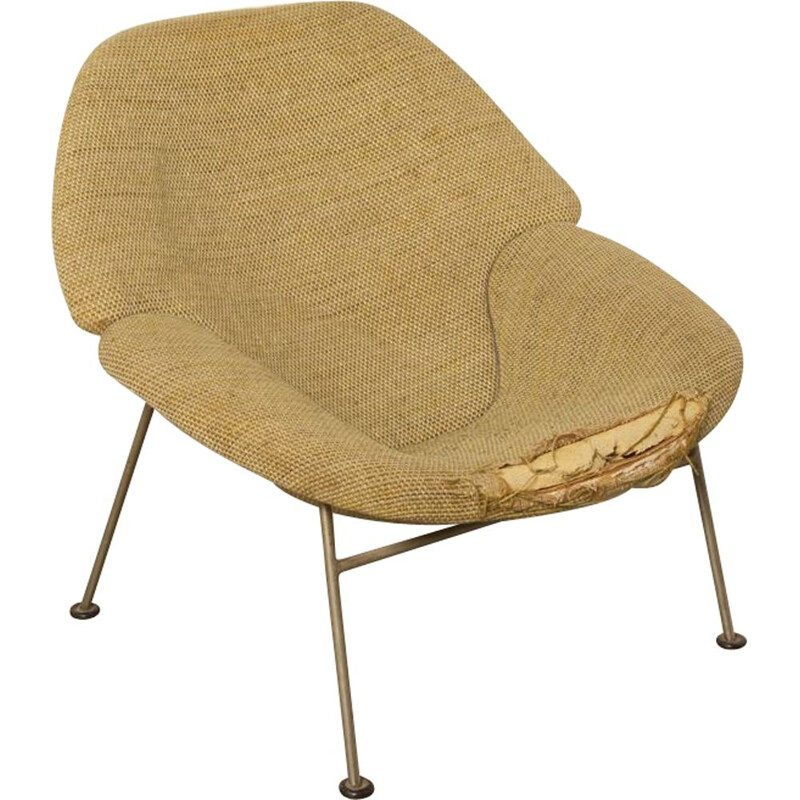 Vintage Armchair in wool and steel by Pierre Paulin Artifort