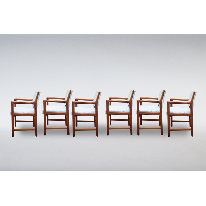 Set of 6 vintage armchairs in teak by Karl Erik Ekselius for J.O. Carlsson