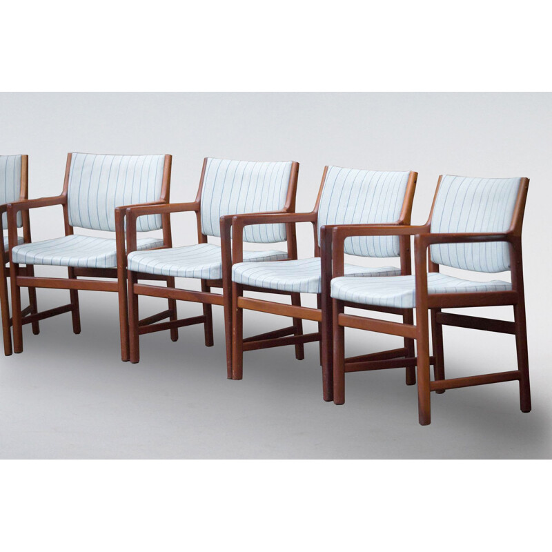 Set of 6 vintage armchairs in teak by Karl Erik Ekselius for J.O. Carlsson