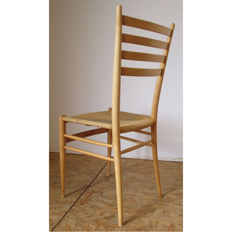 Suite de 6 Chaises Vintage par Chiavari  Ponti pour Gio Ponti