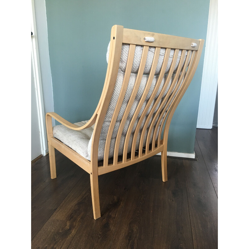 Scandinavian Vintage Chair in beech and wool