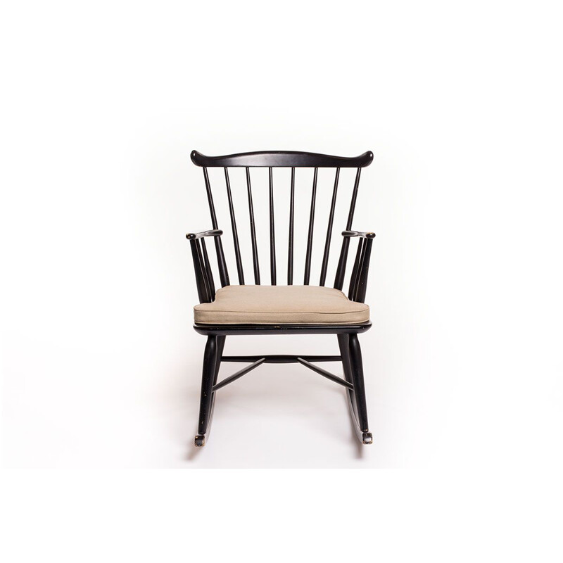 Vintage danish rocking chair by Borge Mogensen for FDB Mobler