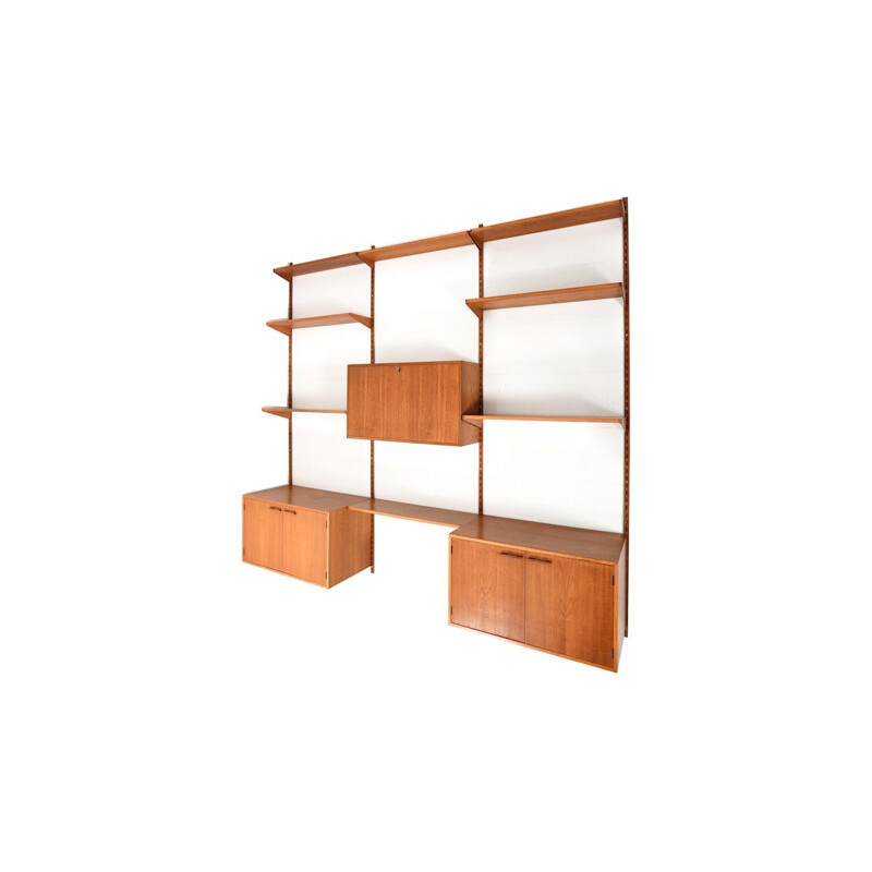 Vintage wall system in teak by Kai Kristiansen