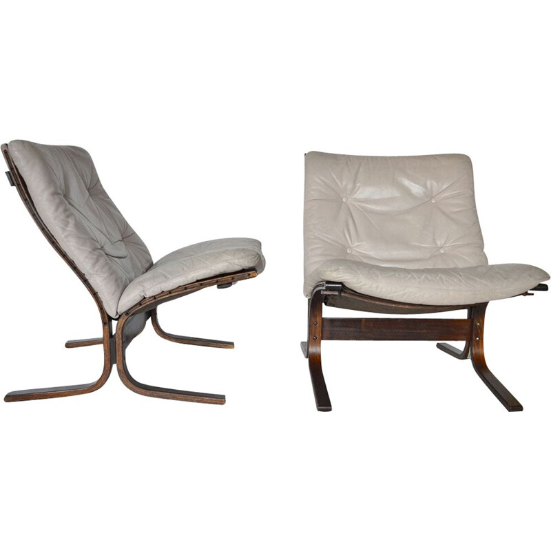 Suite de 2 fauteuils vintage par Ingmar Relling pour Westnofa