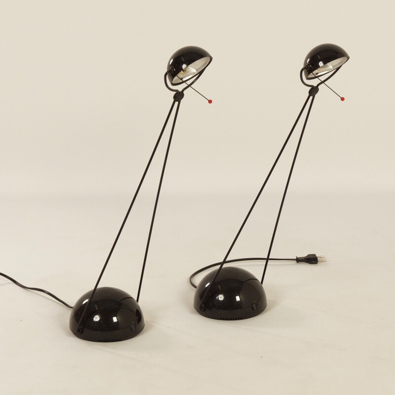 Pair of vintage Meridiana desk lamps by Paolo Piva for Stefano Cevoli, Italy 1983