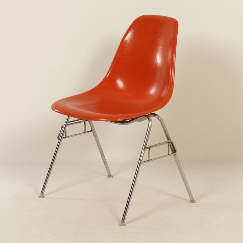 Suite de 4 chaises vintage DSS par Eames pour Herman Miller