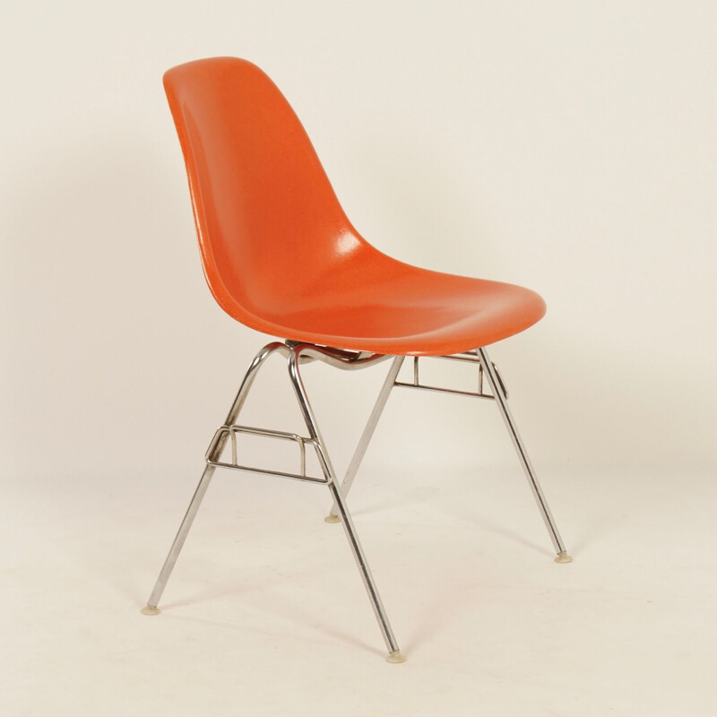 Suite de 4 chaises vintage DSS par Eames pour Herman Miller