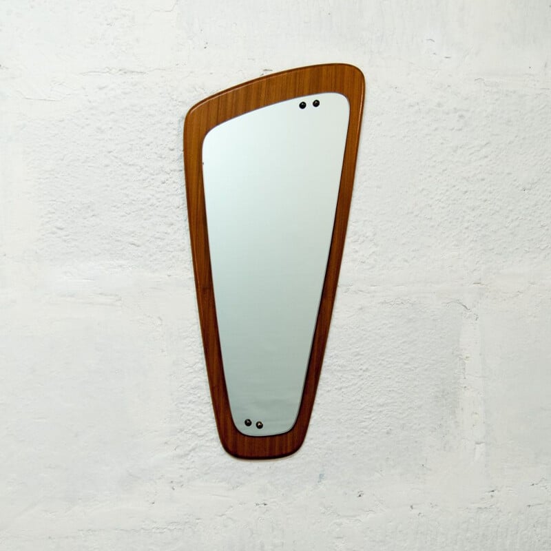 Vintage Scandinavian asymmetrical mirror