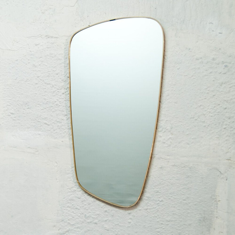 Vintage asymetric golden mirror