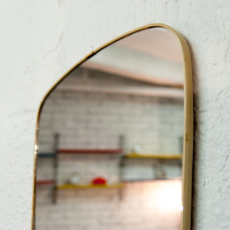 Vintage asymetric golden mirror