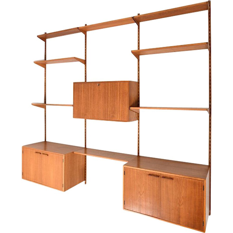 Vintage wall system in teak by Kai Kristiansen