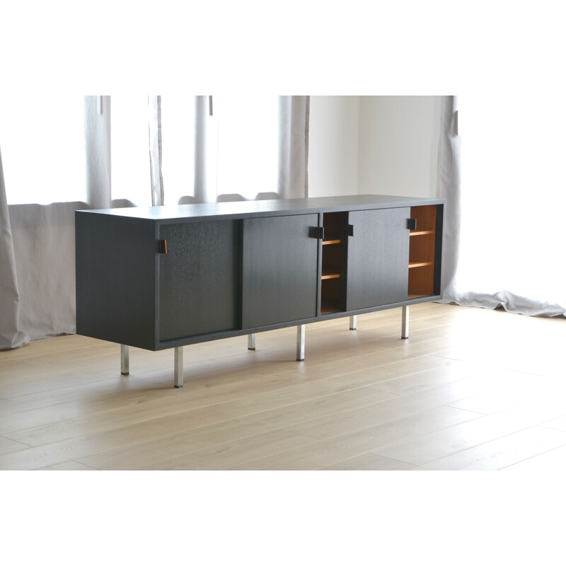 Black vintage sideboard by Florence Knoll for Knoll