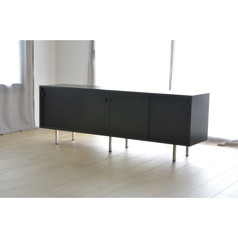 Black vintage sideboard by Florence Knoll for Knoll