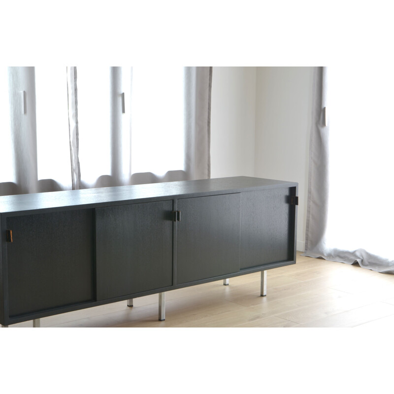 Black vintage sideboard by Florence Knoll for Knoll