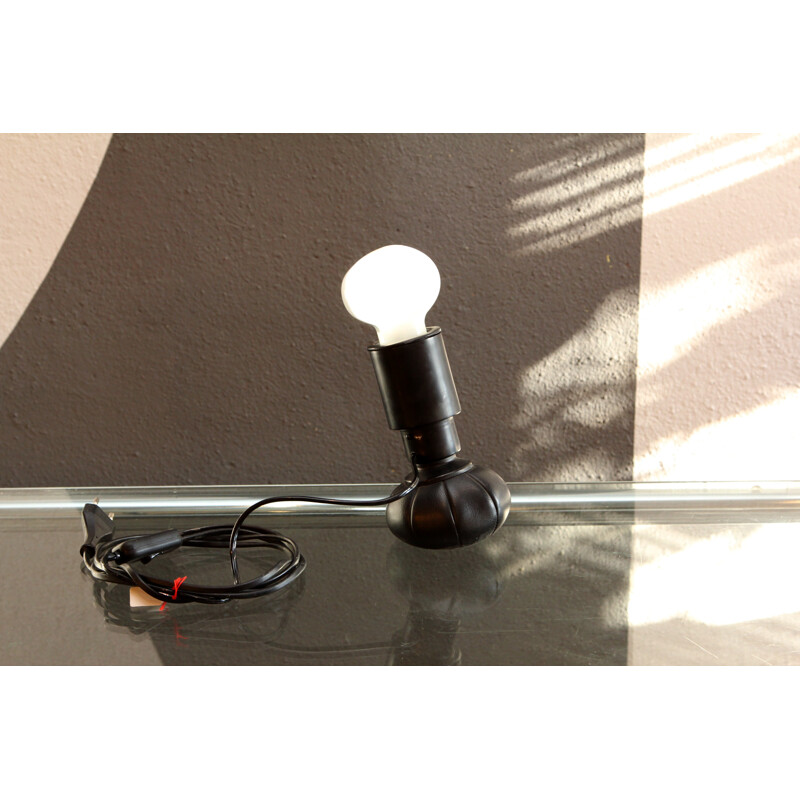 Black Lamp 600 in metal and leather, Gino SARFATTI - 1960s