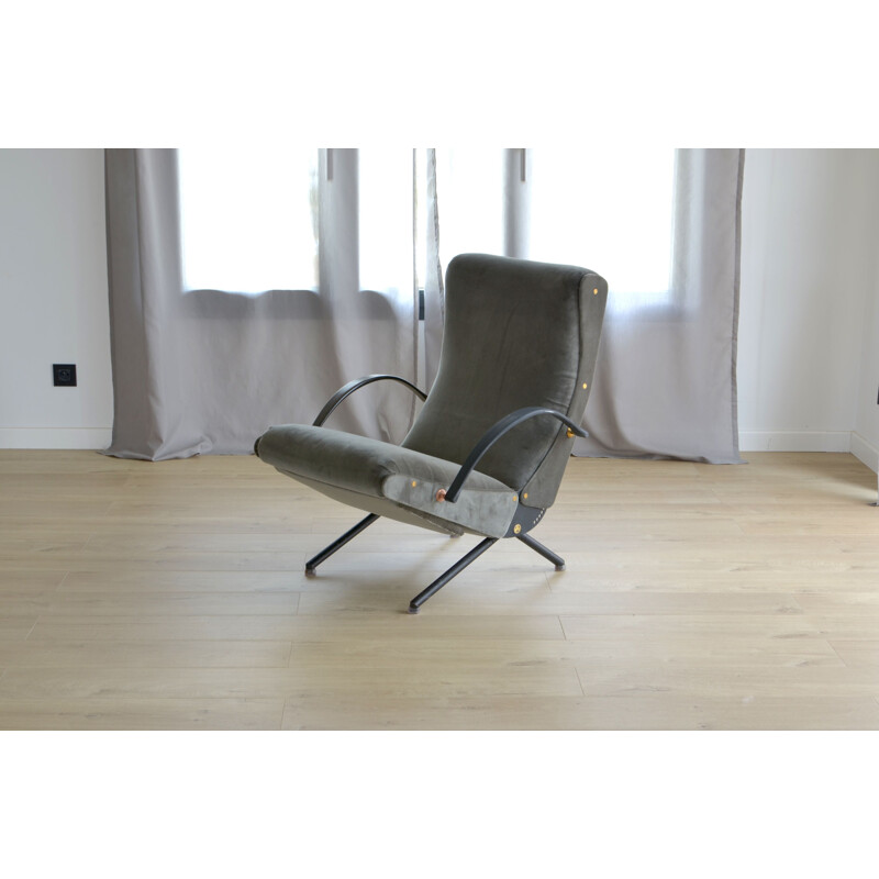 Vintage "P40" armchair by Osvaldo glass for Tecno 