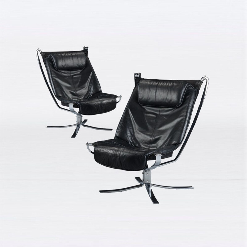 Set of 2 Vintage chairs of Falcon by Sigurd Ressell