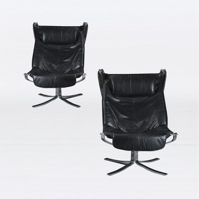Set of 2 Vintage chairs of Falcon by Sigurd Ressell