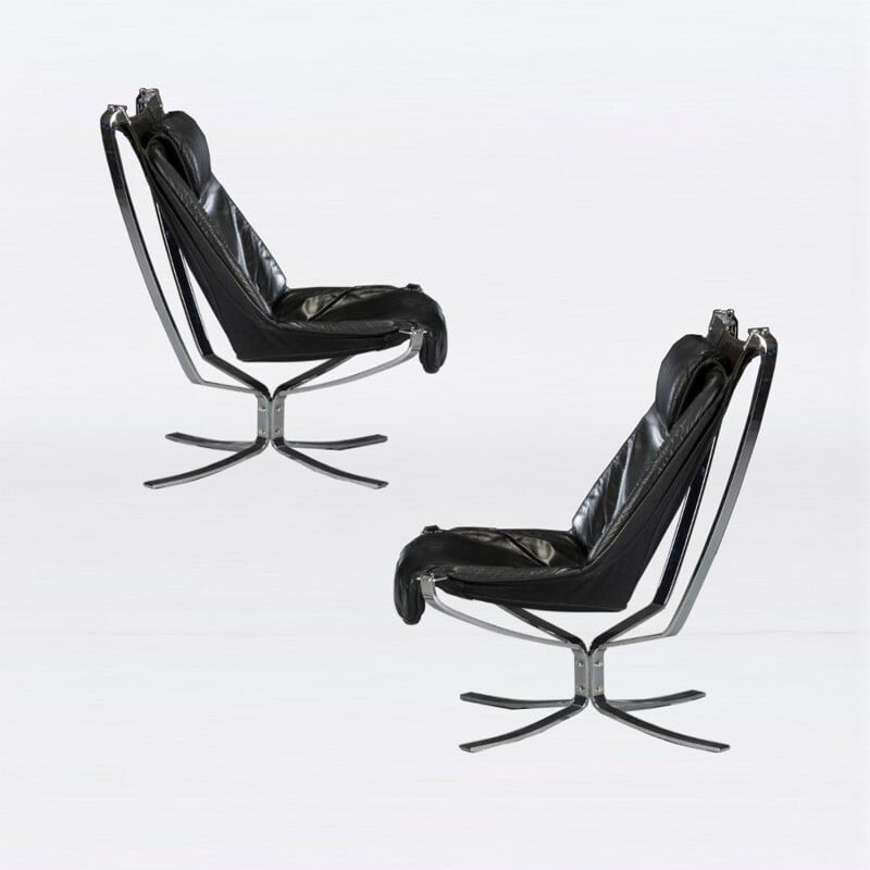 Set of 2 Vintage chairs of Falcon by Sigurd Ressell