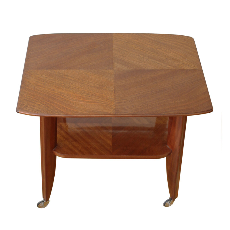 Vintage mahogany wood serving table