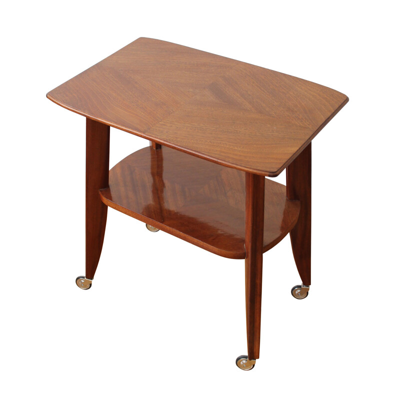 Vintage mahogany wood serving table