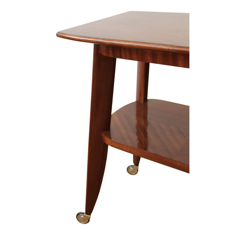Vintage mahogany wood serving table
