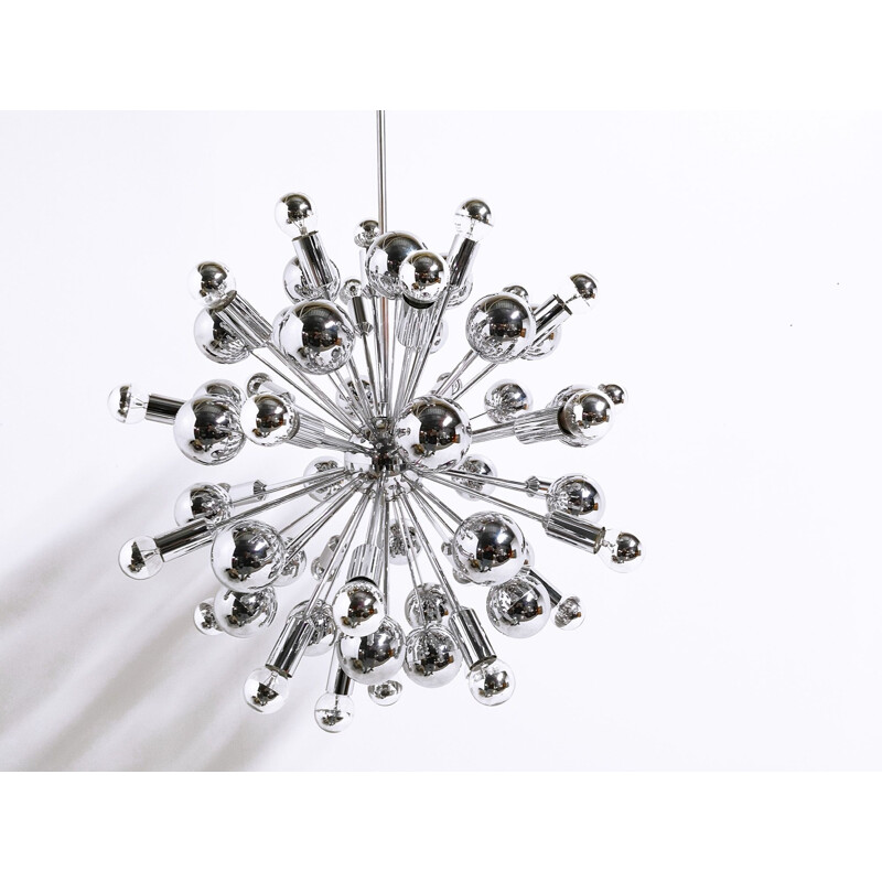 Vintage chandelier sputnik in chrome by Cosack
