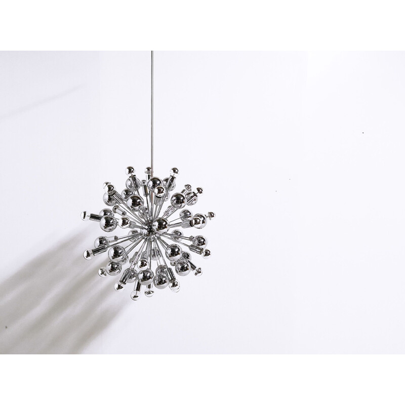 Vintage chandelier sputnik in chrome by Cosack