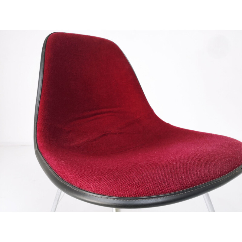Fauteuil rouge vintage DSX par Charles & Ray Eames pour Herman Miller