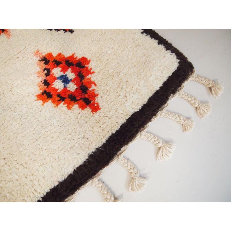 Vintage handwoven Moroccan Azilal carpet