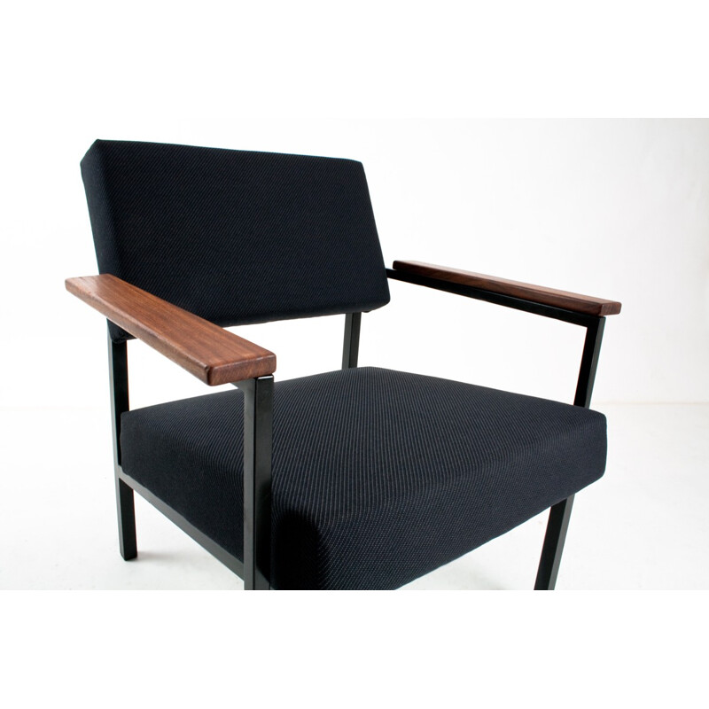 Armchair 36 DLA in wood, metal and fabric, Gils VAN DER SLUIS - 1960s