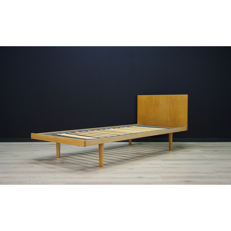 Vintage Scandinavian single bed by Hans J Wegner in ash wood