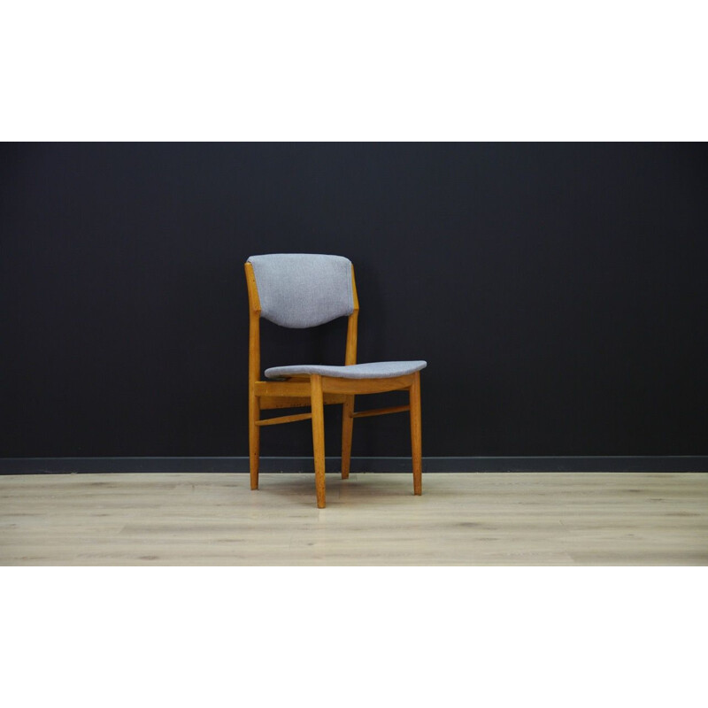 Set of 4 vintage scandinavian grey chairs