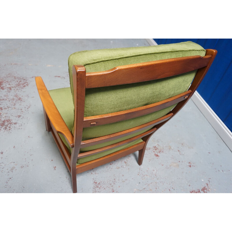 Vintage Swedish green High Back Armchair