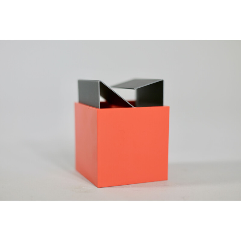 vintage orange ashtray by Bruno Munari for Danese Milano 